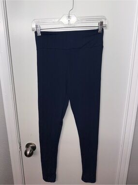 Basic High-Waist Leggings - Navy